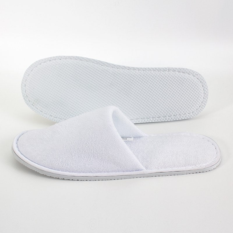 Compass Hotel Slippers Closed Toe Terry Cotton Pack of 100