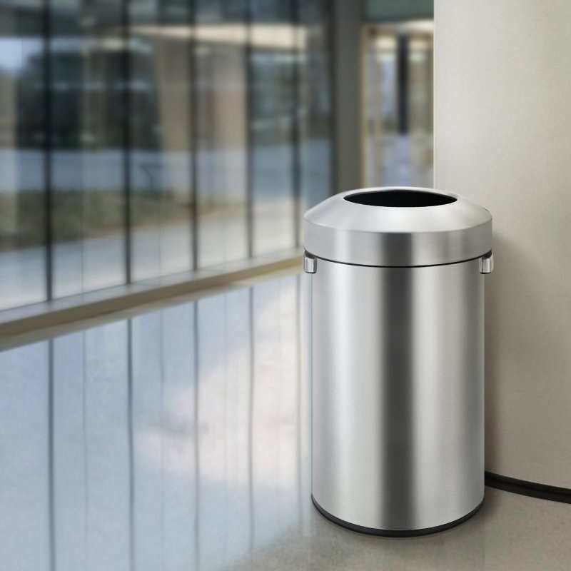 Compass Urban Open Top Bin Stainless Steel 60L