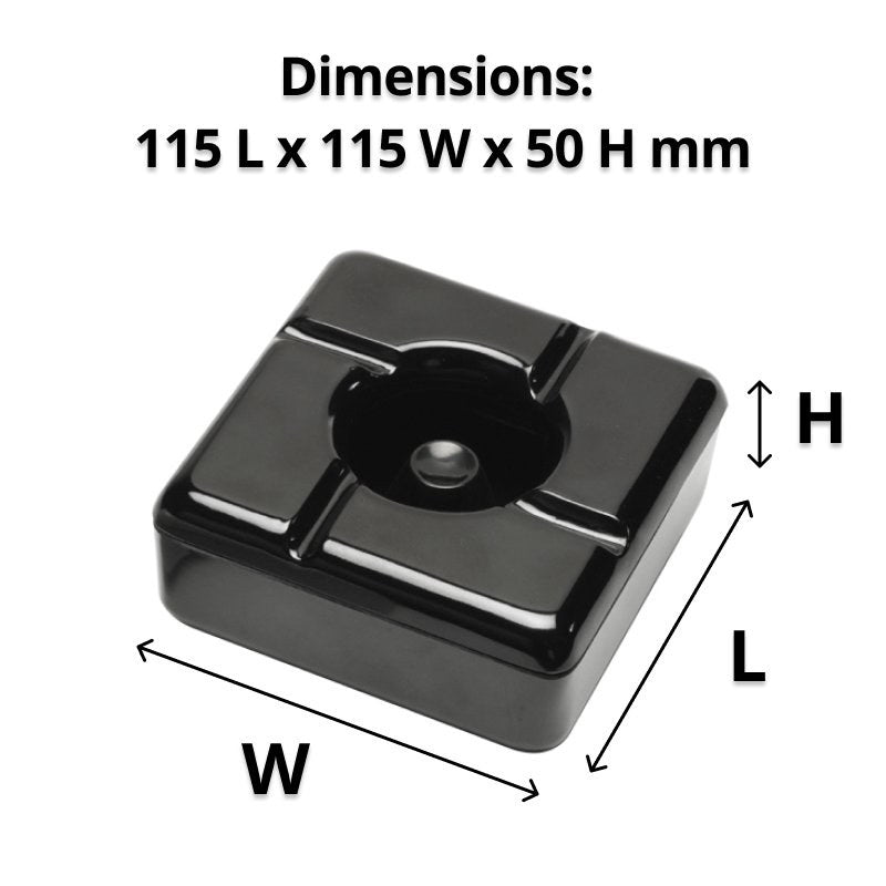 Compass Windless Ashtray Black