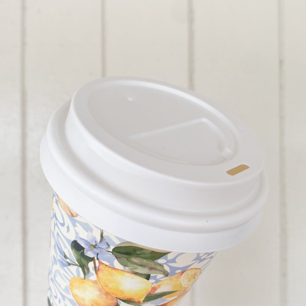Creative Cafe Co 90mm PP Hot Cup Lids White - Carton 1000