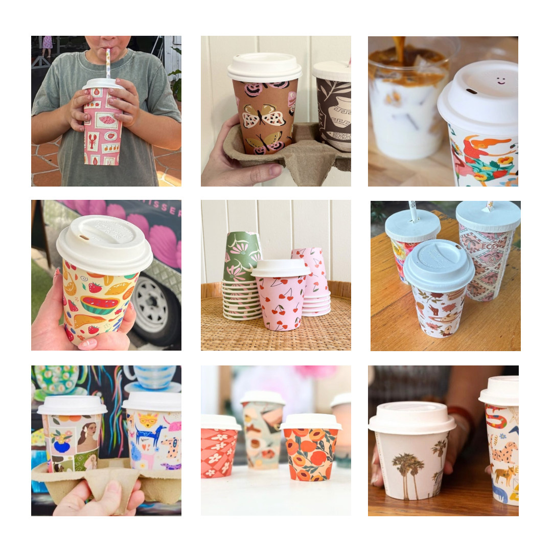 Creative Cafe Co 90mm Sugarcane Pulp Hot Cup Lids - Carton 1000