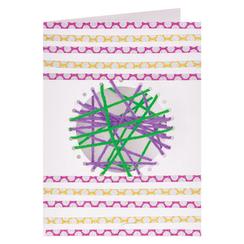 Zart Christmas Cut-Out Threading Cards Pack of 10