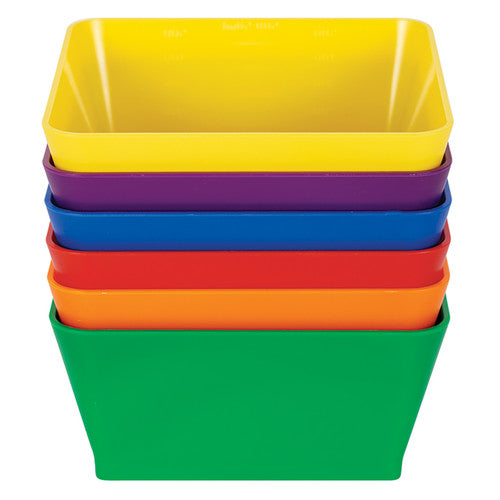 Zart Coloursorts Square Organiser Bowls Pack of 6