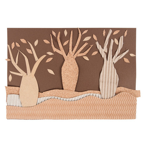 Zart Natural Corrugated Card A4 Pack of 20