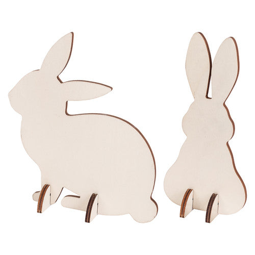 Zart Wooden Standing Rabbit Pack of 10
