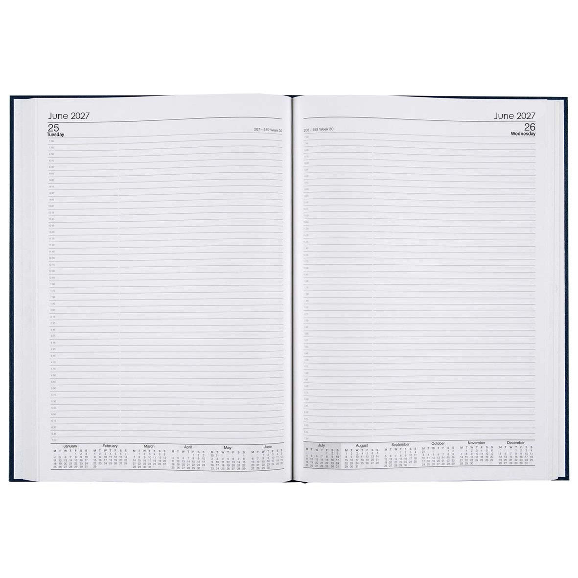 Cumberland Casebound Diary 2027 A4 Day To A Page Blue