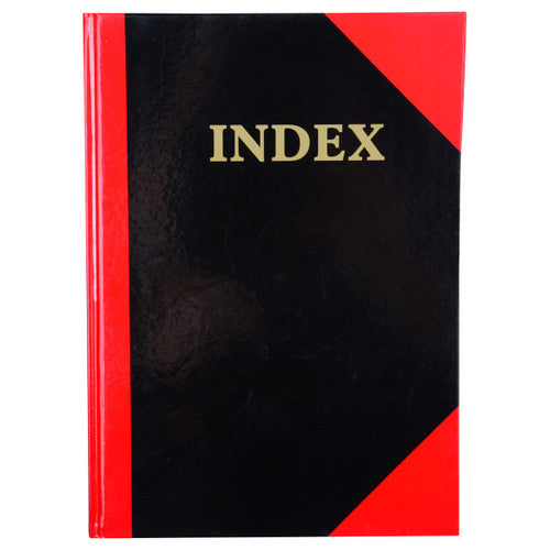 Cumberland Red and Black Notebook Gloss Cover A4 100 Leaf Indexed
