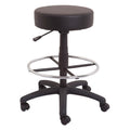 Rapidline Data Stool Drafting Counter 650-870mm Height Black PU