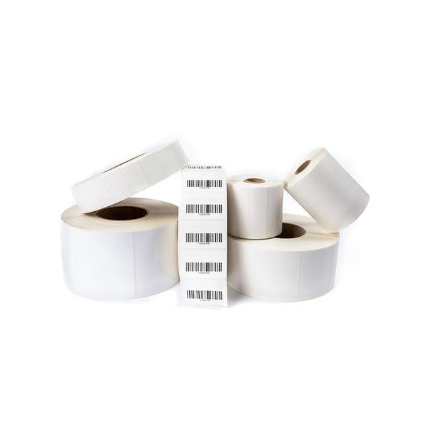 Direct Thermal Labels Permanent Adhesive Perforated 102 x 74mm Core 25mm White Roll of 1000