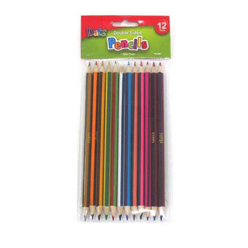 Dats Assorted Coloured Pencils Full Length Double Ended Wallet of 12