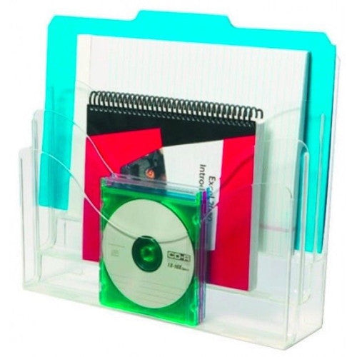 Deflecto 3 Pocket 3 Tier Brochure Holder A4 Landscape Clear