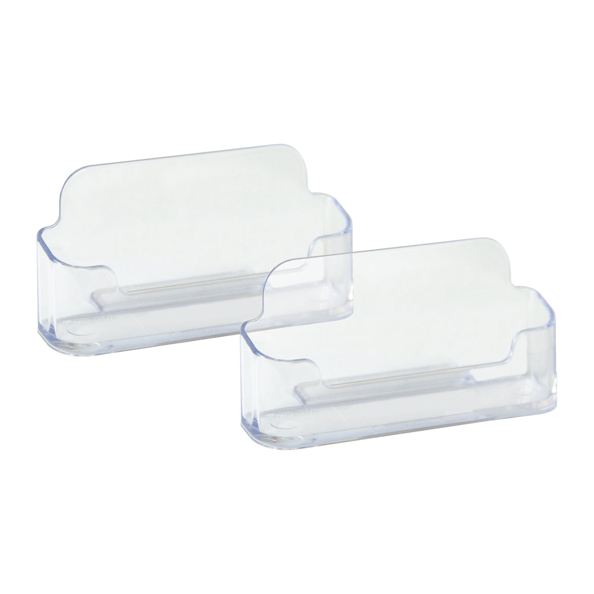 Deflecto Business Card Holder Landscape Twin Pack