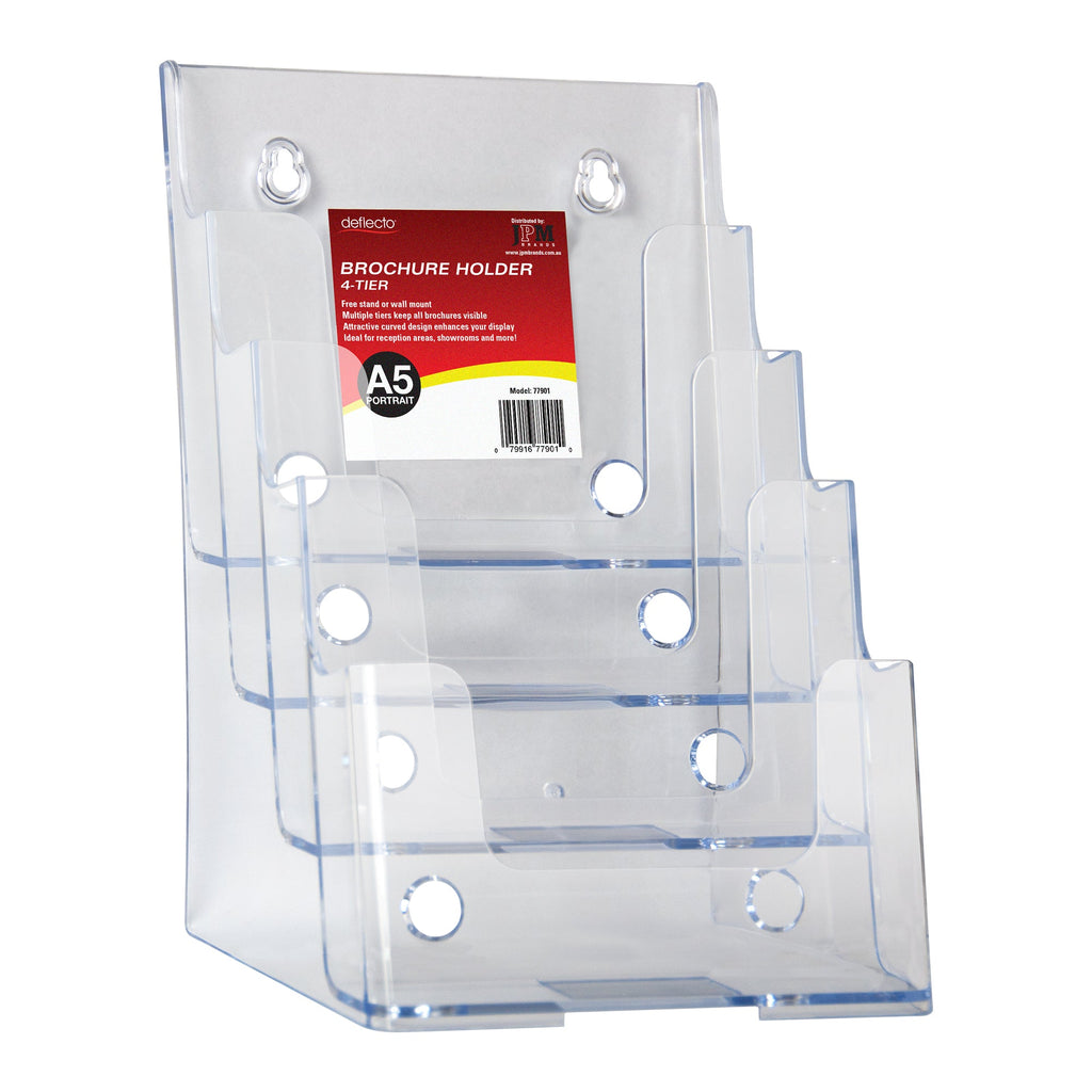Deflecto 4 Pocket 4 Tier Brochure Holder A5