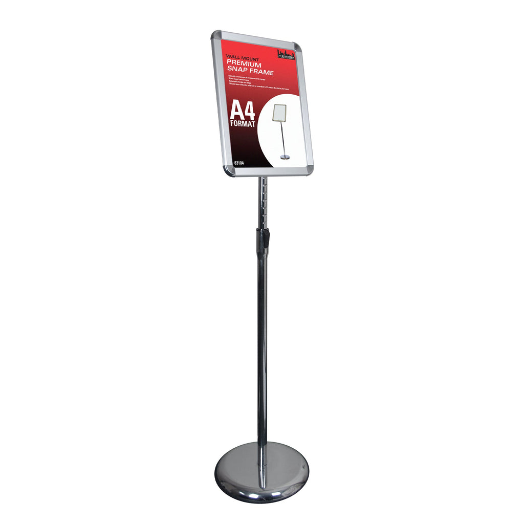 Deflecto A4 Silver Foyer Stand Snap Frame