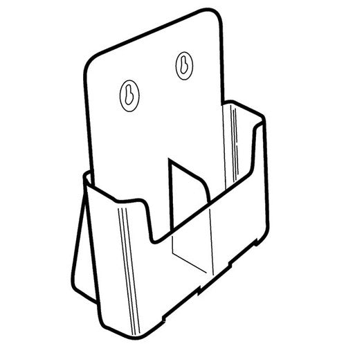 Deflecto Brochure Holder 2 Pocket DL Portrait High Back