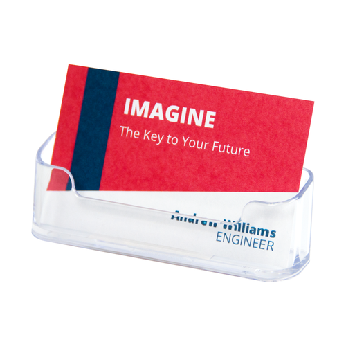 Deflecto Business Card Holder Clear