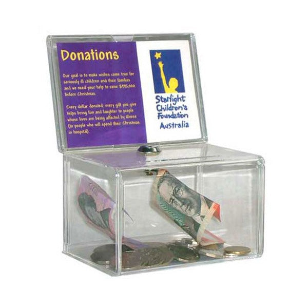 Deflecto Donation Box A6 Landscape