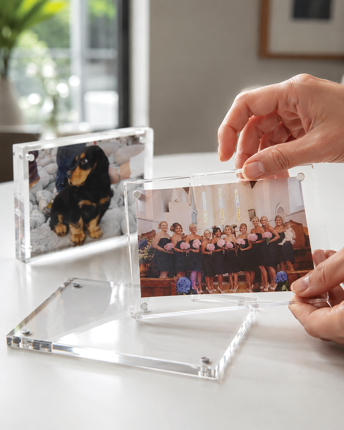 Deflecto A6 Magnetic Acrylic Display Block 15mm
