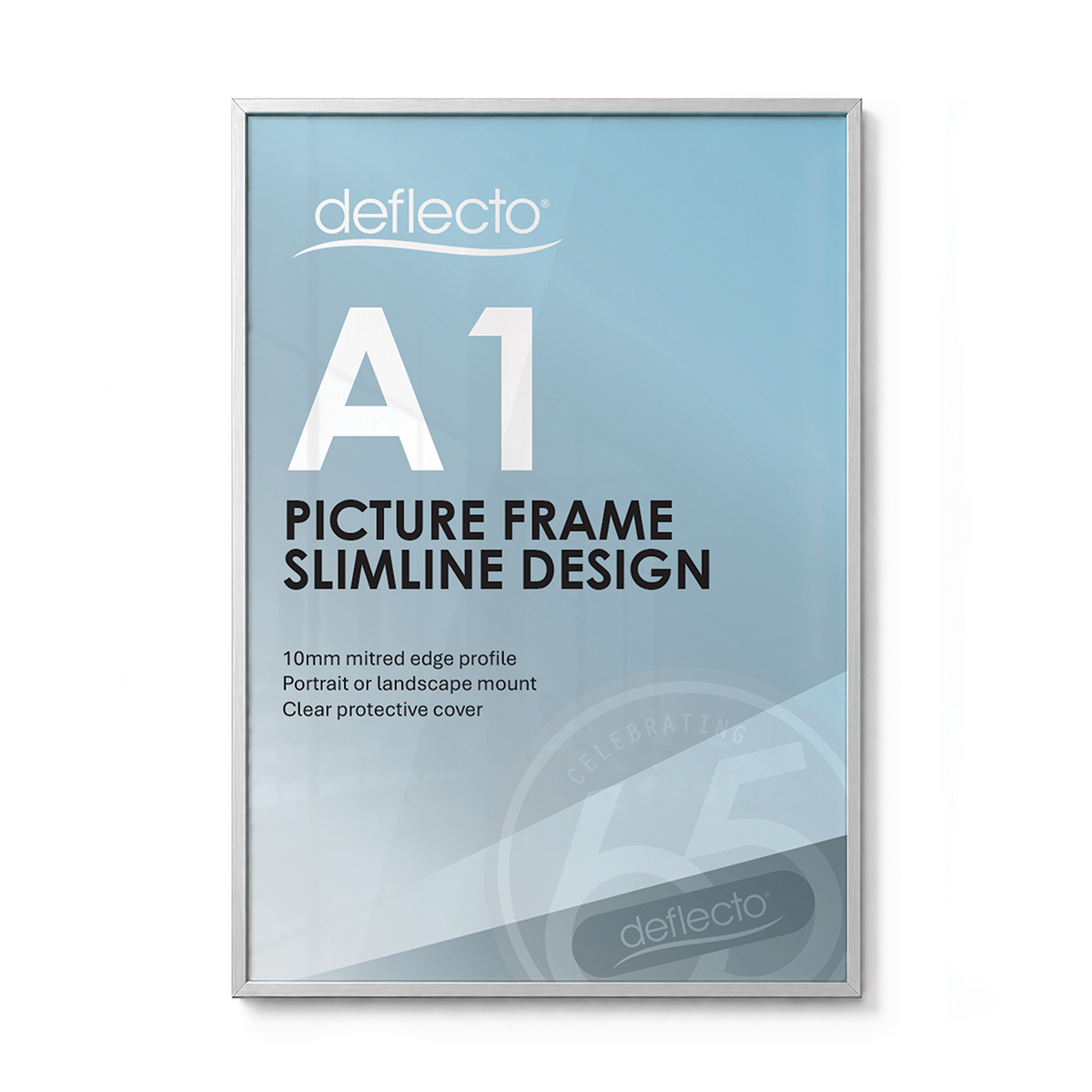 Deflecto A1 Silver Picture and Certificate Frame
