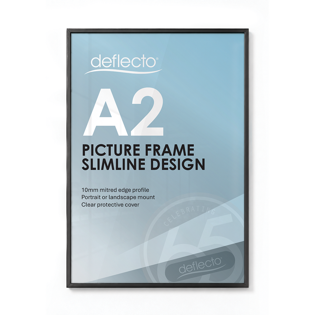 Deflecto A2 Black Picture and Certificate Frame
