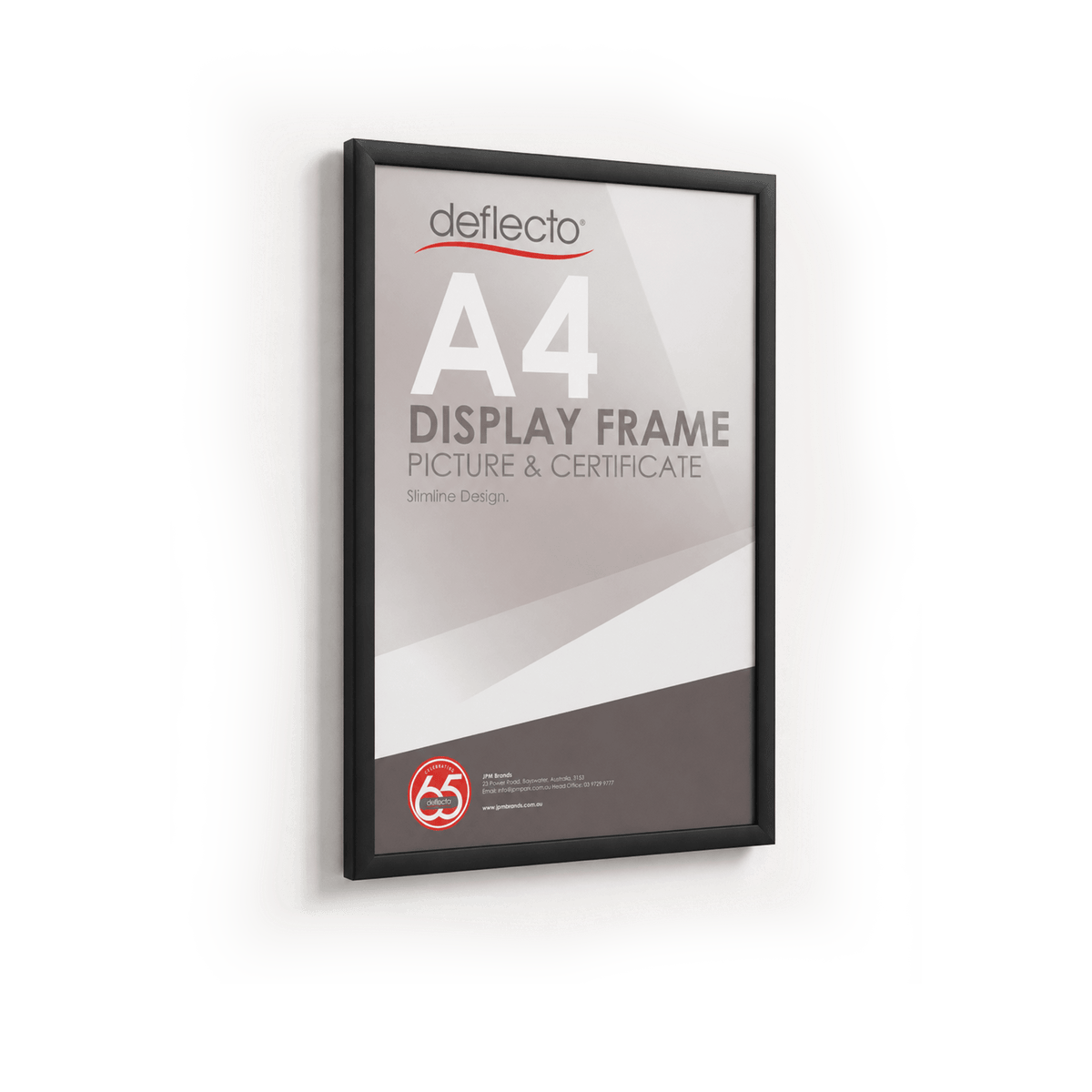 Deflecto A4 Black Picture and Certificate Frame