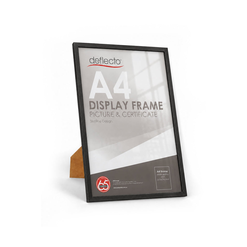 Deflecto A4 Black Picture and Certificate Frame