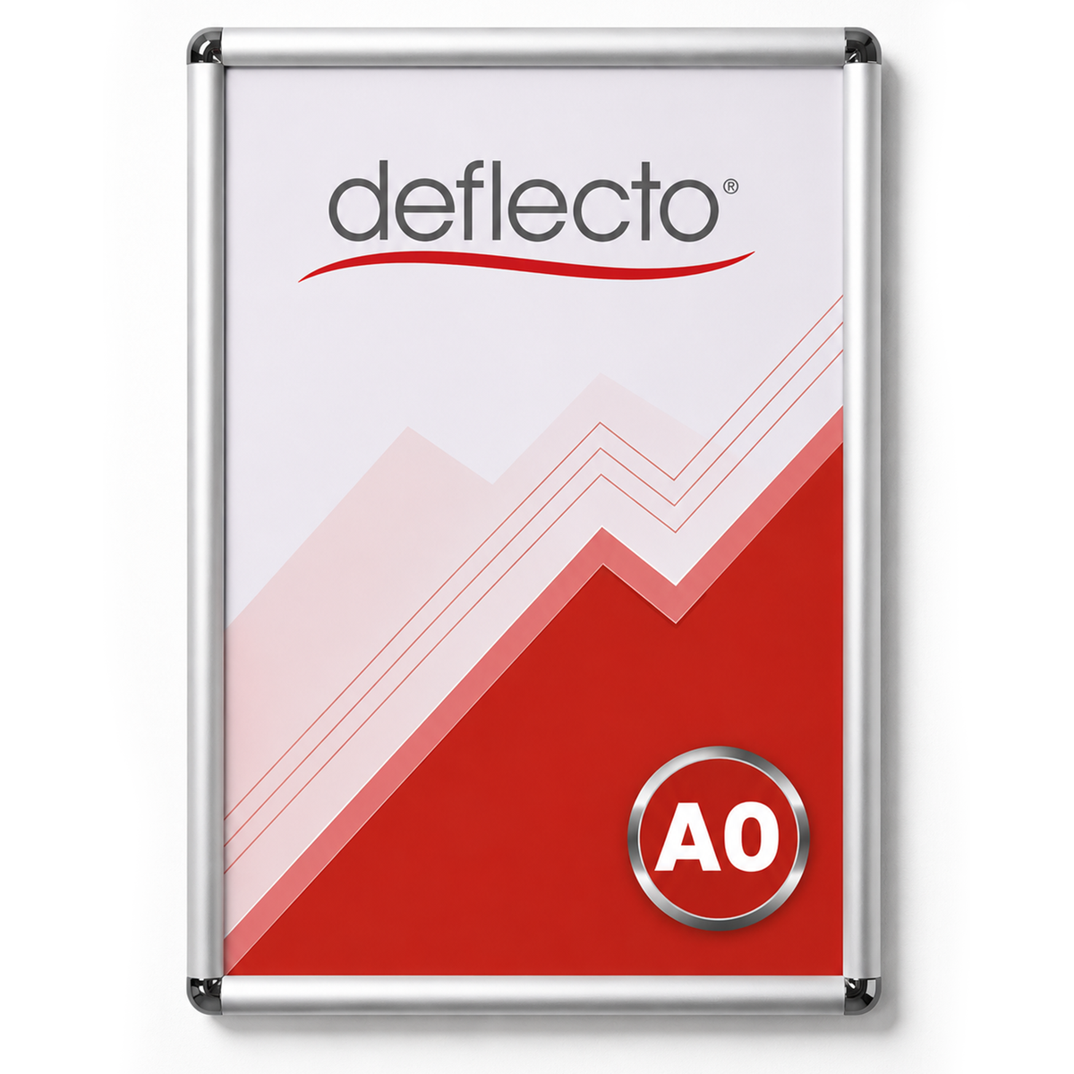 Deflecto A0 Silver Rounded Edge Snap Frame 25mm Profile