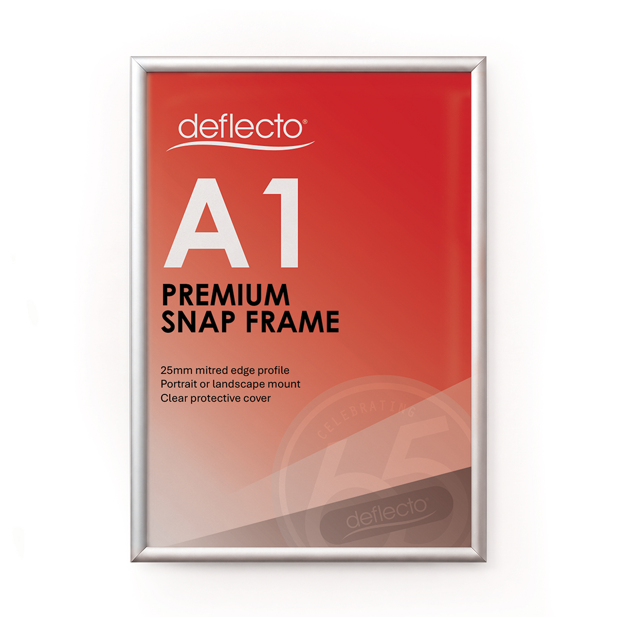 Deflecto A1 Silver Snap Frame 25mm Profile