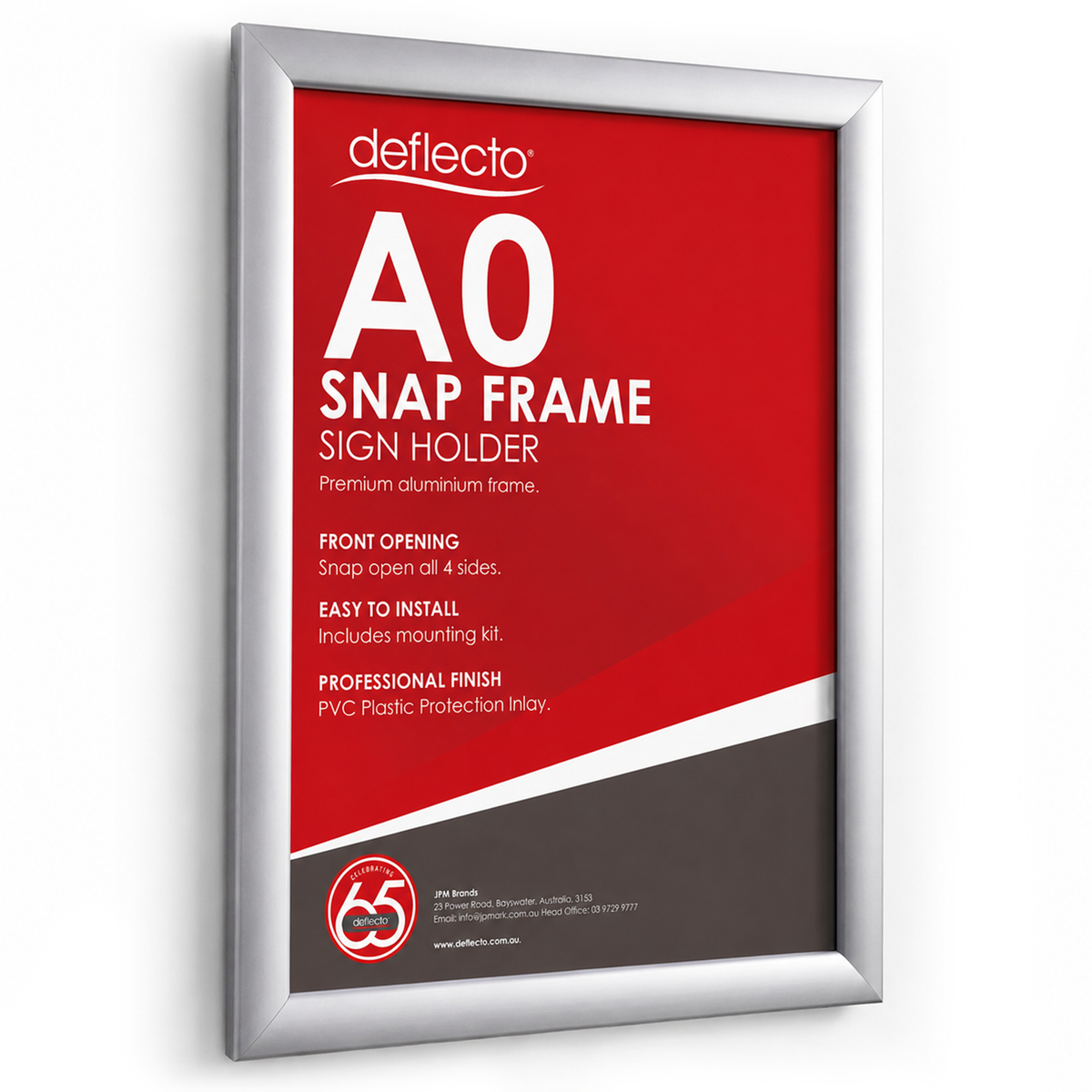 Deflecto A0 Silver Snap Frame 32mm Profile