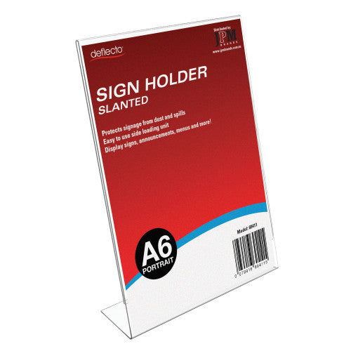 Deflecto Slanted Sign Holder A6 Portrait
