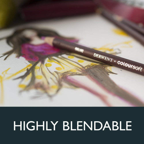 Derwent Coloursoft Pencil Blood Orange Box of 6