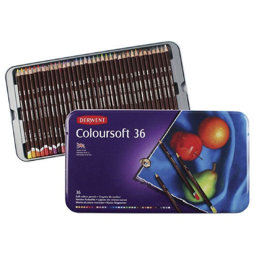 Derwent Coloursoft Pencils Assorted Tin of 36