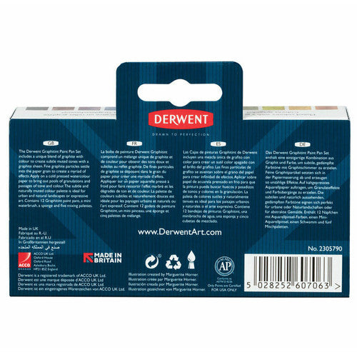 Derwent Academy Push Button with Brush Assorted Pack of 12