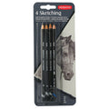 Derwent Academy Sketching Pencil Medium Pack of 4 Box of 6