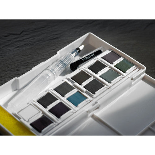 Derwent Academy Tinted Charcoal Paint Pan Set Pack of 6