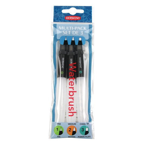 Derwent Academy Waterbrush Pack of 3 Box of 8