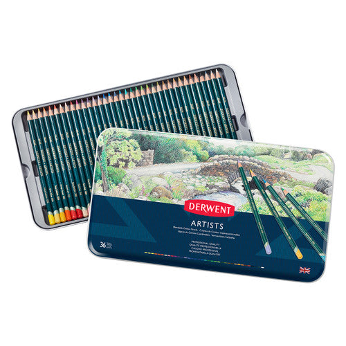 Derwent Artists Pencils Assorted Tin 36