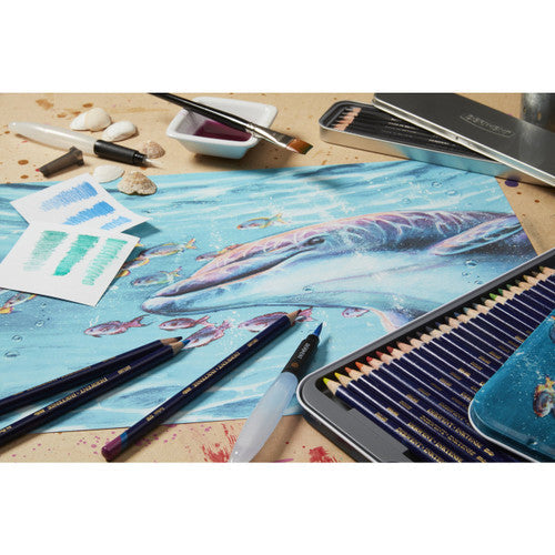 Derwent Inktense Pencil Sea Blue Box of 6