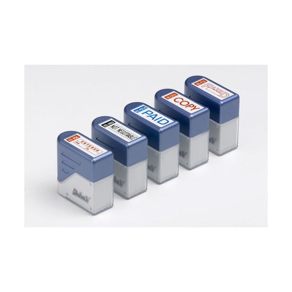 DeskMate Pre-Inked Office Stamp Approved Blue