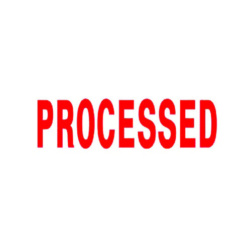 Deskmate Pre-Inked Office Stamp Processed Red