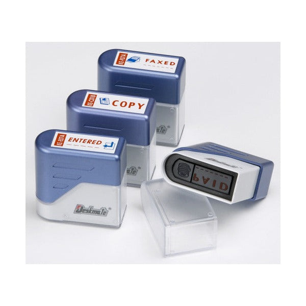 Deskmate Dual Colour Pre-Inked Office Stamp Copy Blue Red