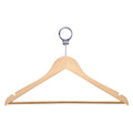 Dolphy Security Wooden Cloth Hanger Natural Pack of 50