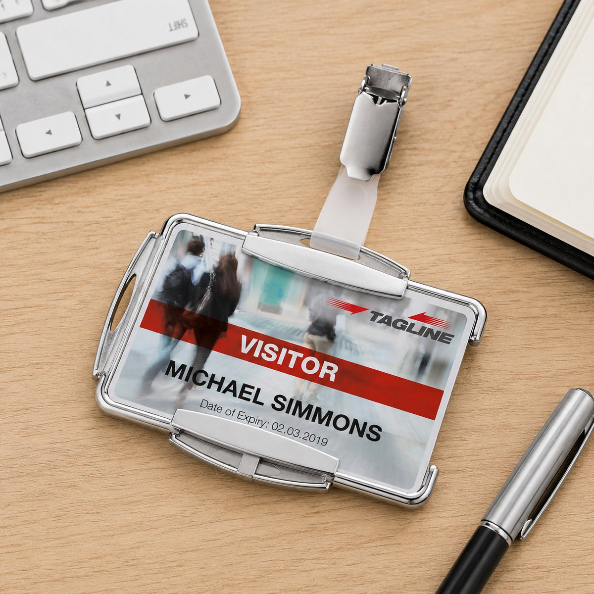 Durable Card Holder RFID Secure Mono Silver Pack 10