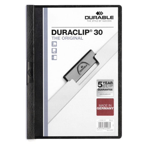 Durable Duraclip 30 Document File A4 30 Sheet Black