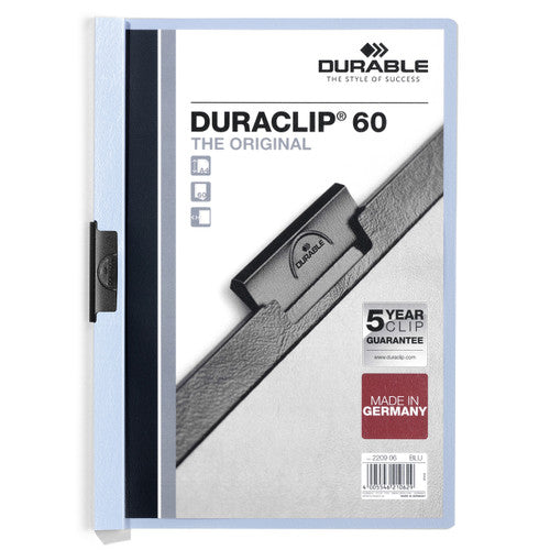 Durable Duraclip 60 Document File A4 Blue Each