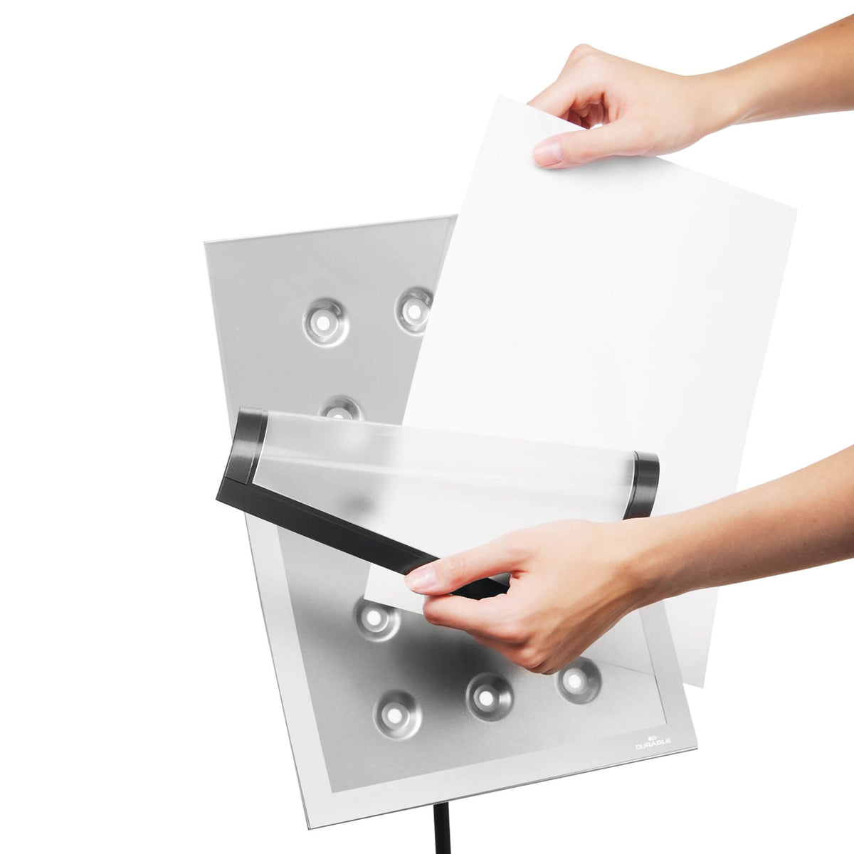 Durable Duraview Floor Stand A4 Silver