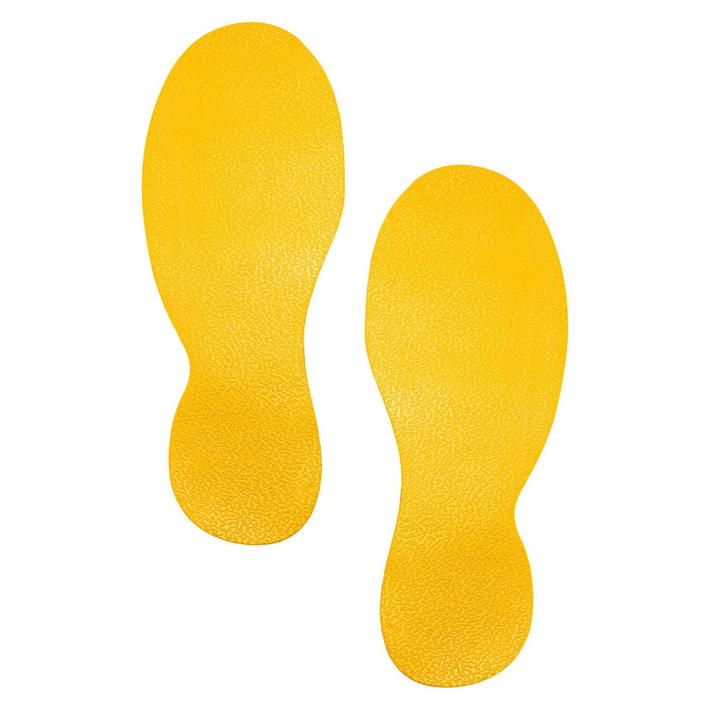Durable Floor Marking Shape Foot Yellow Pack 10