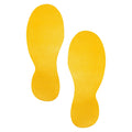 Durable Floor Marking Shape Foot Yellow Pack 10