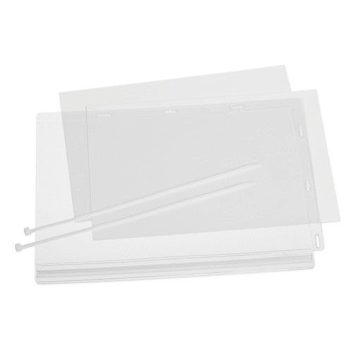 Durable Water-Resistant Pocket A4 with Cable Ties Transparent Pack 5