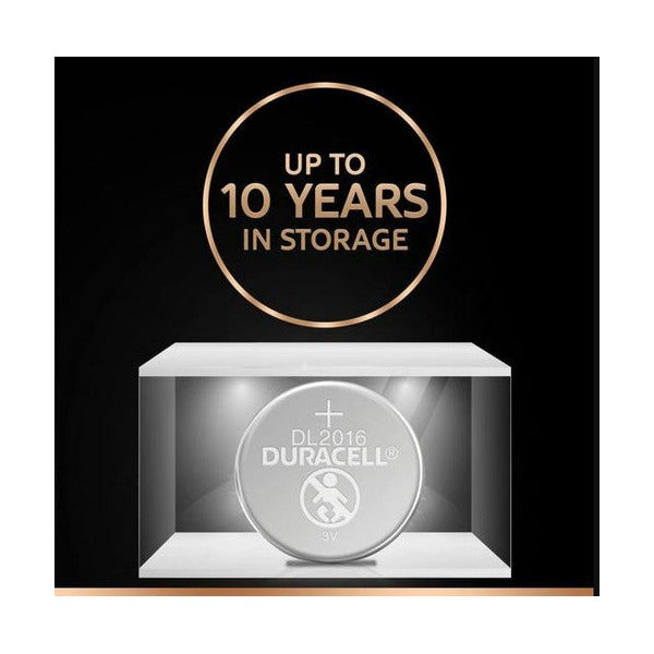 Duracell DL2016B Lithium Coin 2016 Batteries 3V Pack of 2
